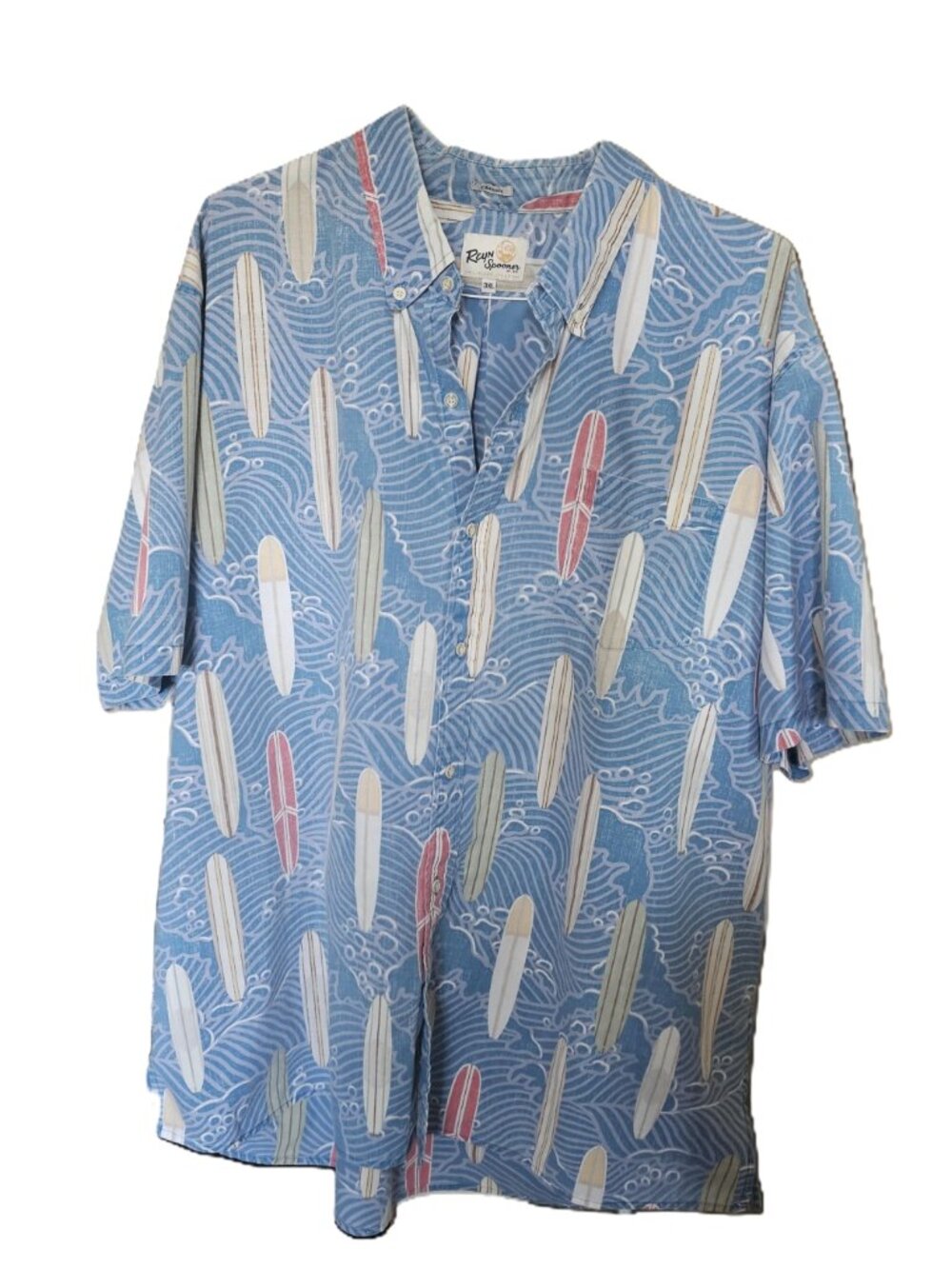 Mens Reyn Spooner "Retro Boardin" Shirt Good Condition 3XL